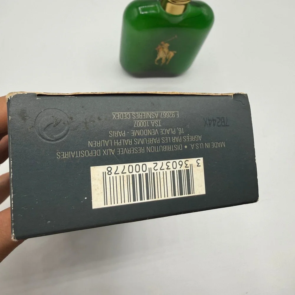 Polo Ralph Lauren After Shave Balm 4oz Green Glass Bottle Vintage Y2K With Box